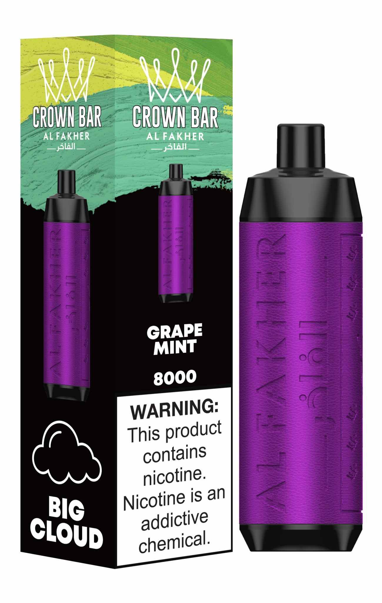 Al Fakher Crown Bar 8000 Puffs Prefilled Vape Kit - Box of 10