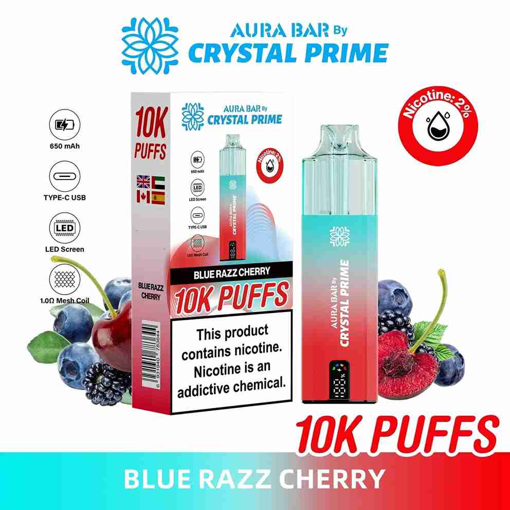 Crystal Prime Aura Bar 10000 Prefilled Pod Kit - Box of 5