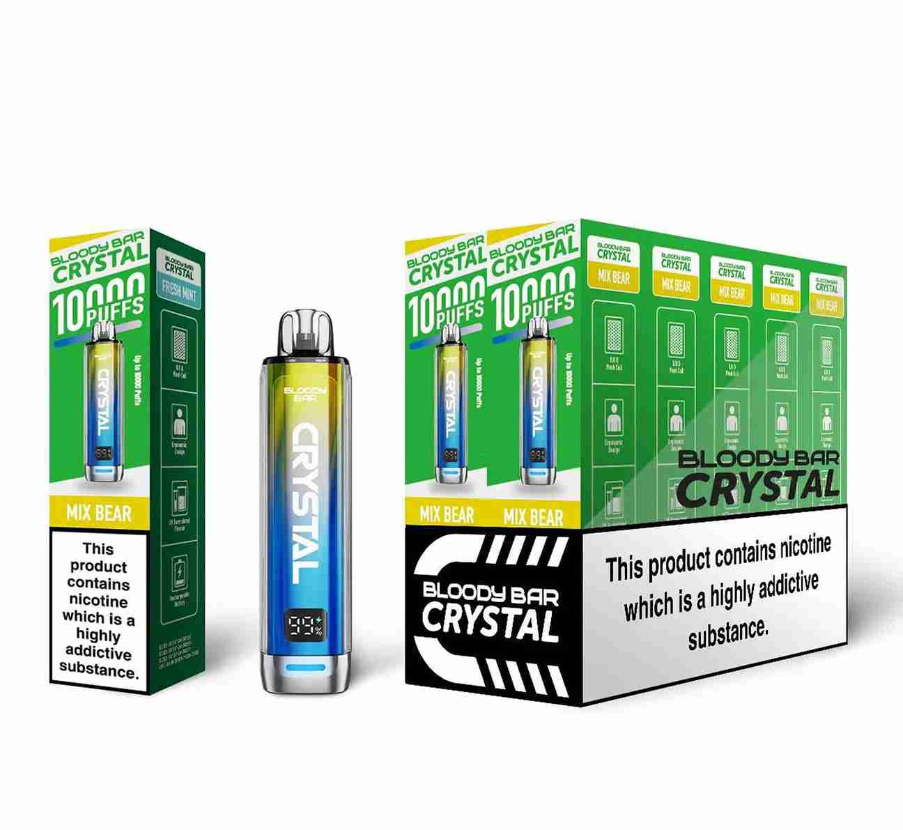 Bloody Bar Crystal 10K Puff Prefilled Pod Kit - Box of 10