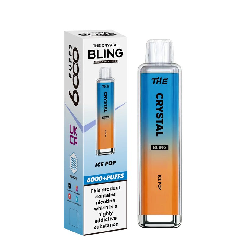 The Crystal Bling 6000 Prefilled Pod Vape Kit - Box of 10
