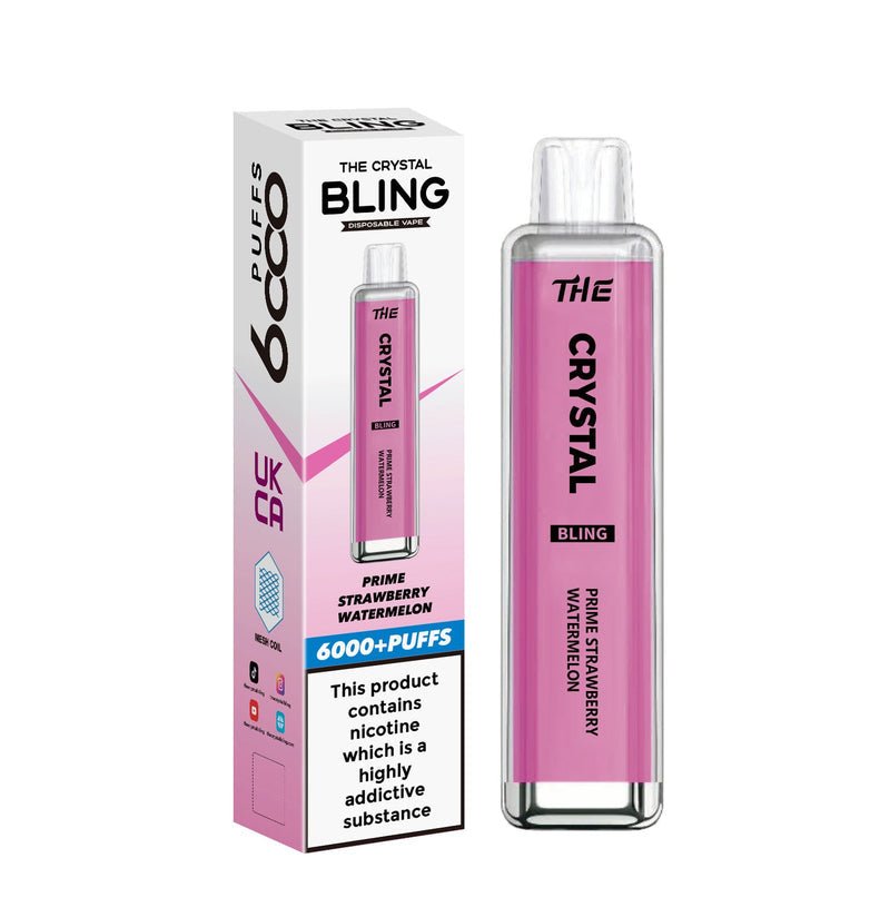 The Crystal Bling 6000 Prefilled Pod Vape Kit - Box of 10