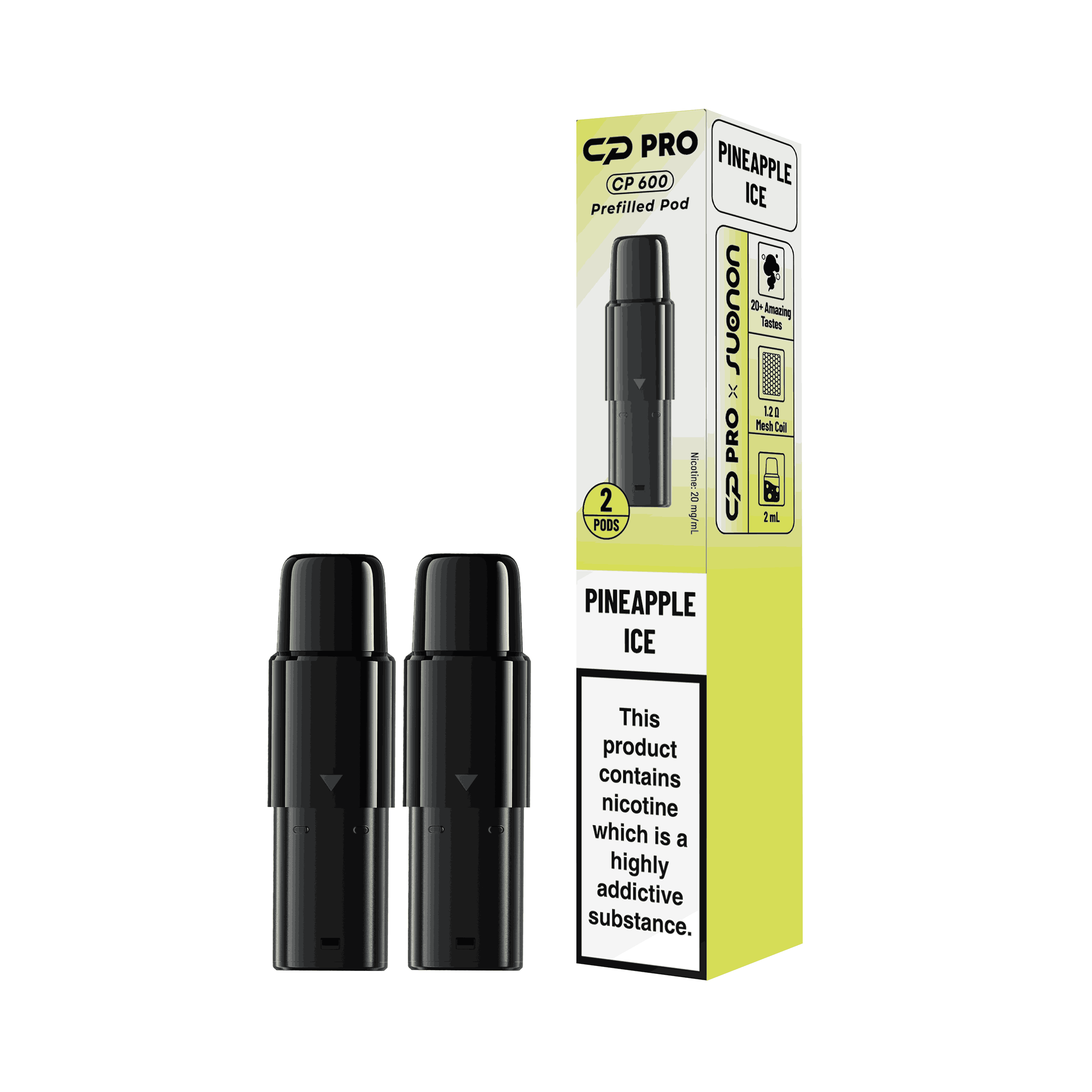 CP Pro 600 Prefilled Vape Pod Kits Pack of 2 -with Pineapple Ice flavour