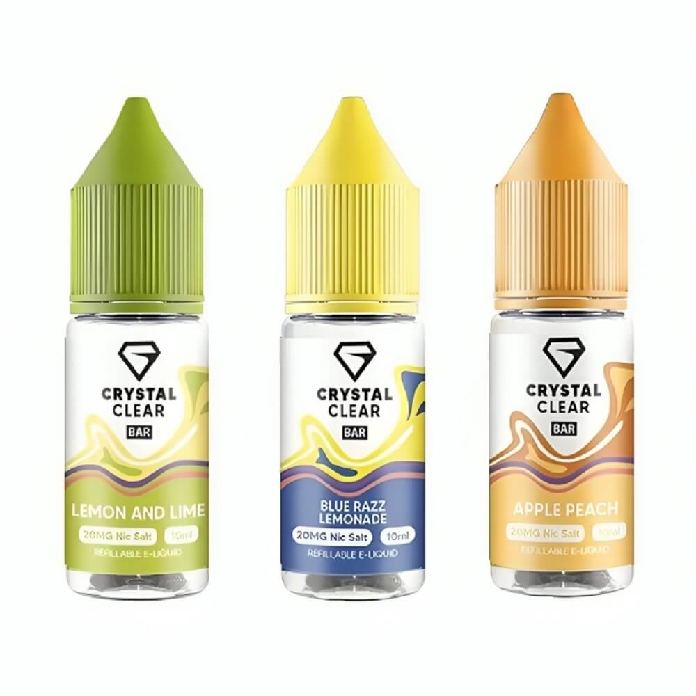 Crystal Clear 10ml Nic Salt E-Liquid 10/20mg | Pack of 10