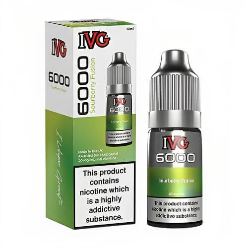 IVG 6000 Nic Salt 10ml Pack of 10 Available In Sourberry Fusion Flavour 
