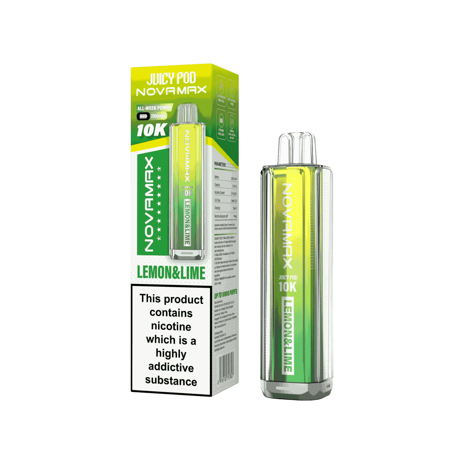 Juicy Pod Novamax 10k Prefilled Pod Vape Kit - Pack of 5