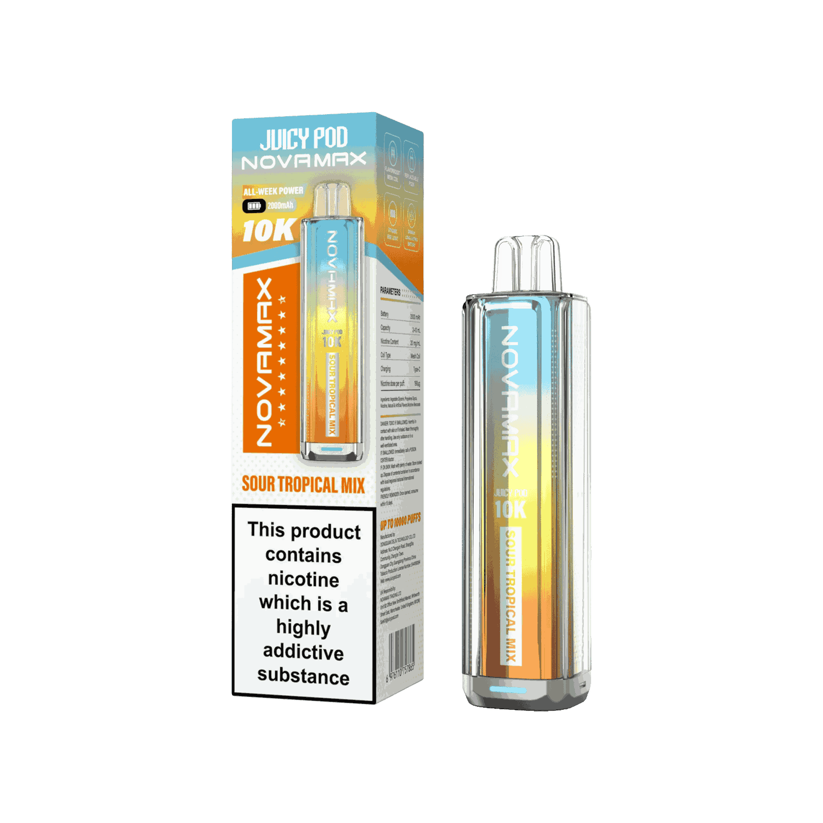 Juicy Pod Novamax 10k Prefilled Pod Vape Kit - Pack of 5