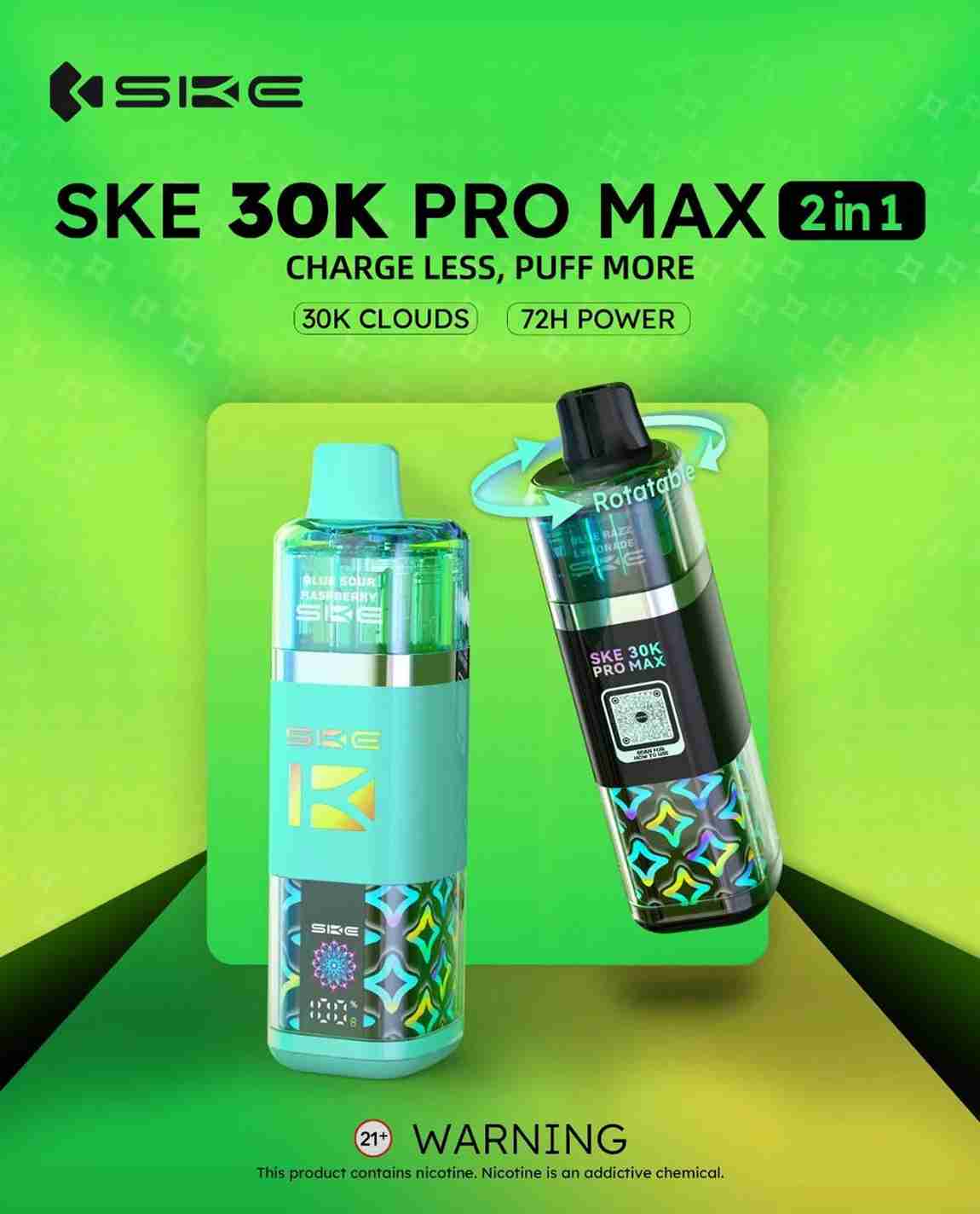 SKE 30K Pro Max 2 in 1 Prefilled Pod Vape Kit - Box of 5