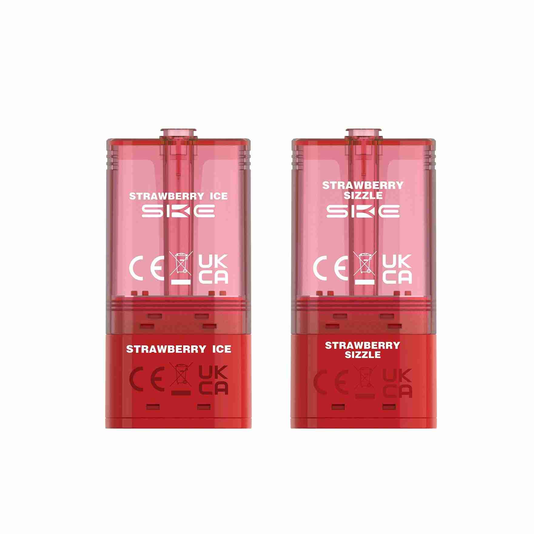 SKE 30k Pro Max Replacement Pods Box of 5 - with Strawberry Ice and Sizzle flavour Wholesale Price !