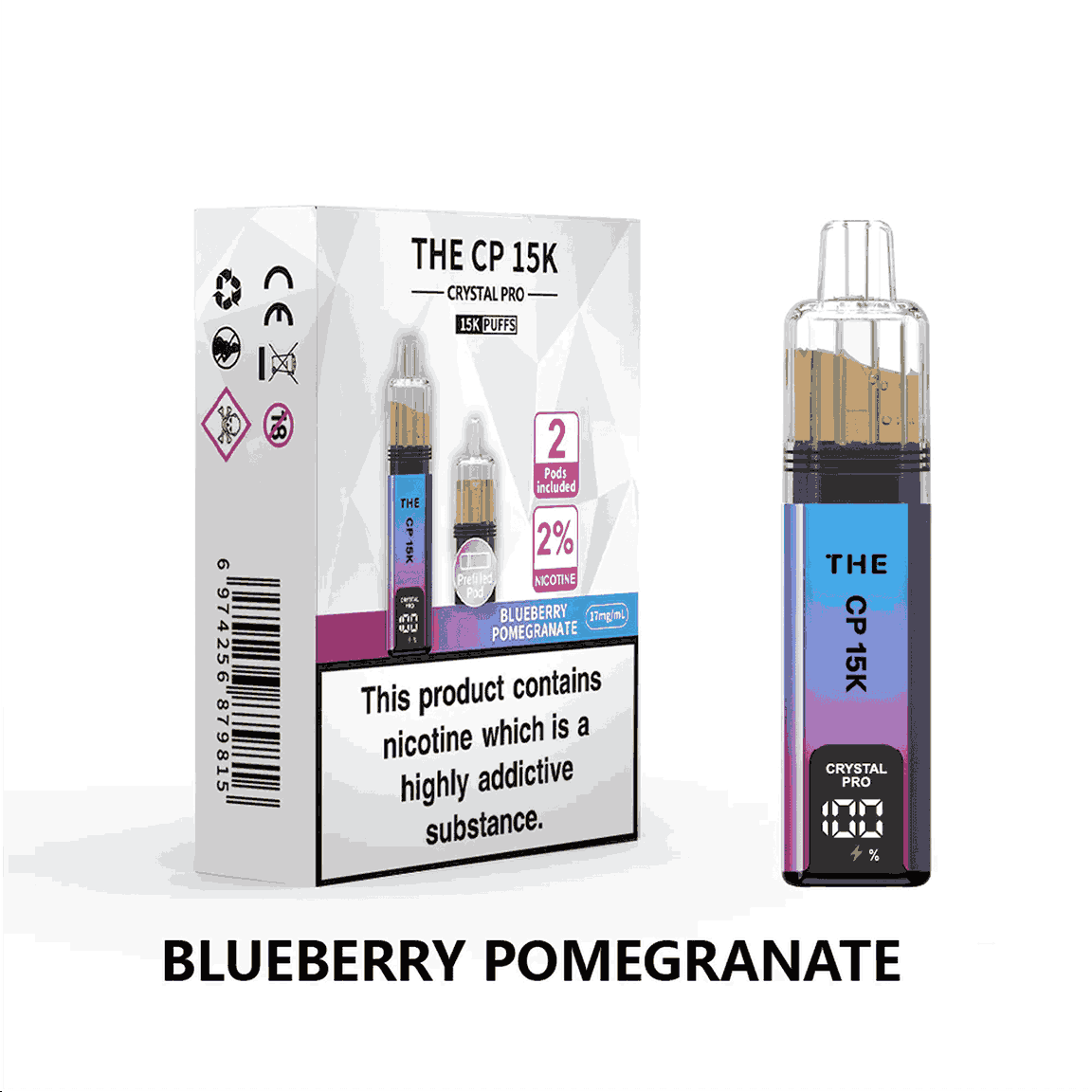 The Crystal Pro CP 15k Prefilled Pod Vape Kit - Box of 5