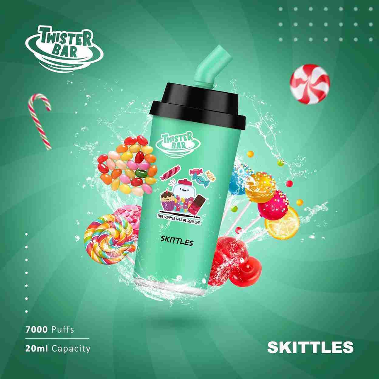 Twister Bar 7000 Puff Prefilled Vape Pod Kit - Box of 10
